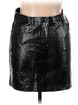 MNG Faux Leather Skirt (view 1)