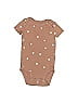 Carter's 100% Cotton Polka Dots Brown Short Sleeve Onesie 0-3 MO / 3 MO - photo 1