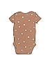 Carter's 100% Cotton Polka Dots Brown Short Sleeve Onesie 0-3 MO / 3 MO - photo 2
