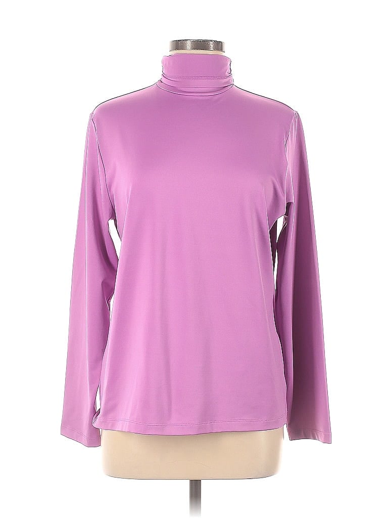 Susan Graver Solid Purple Long Sleeve Turtleneck Size M 64 Off Thredup