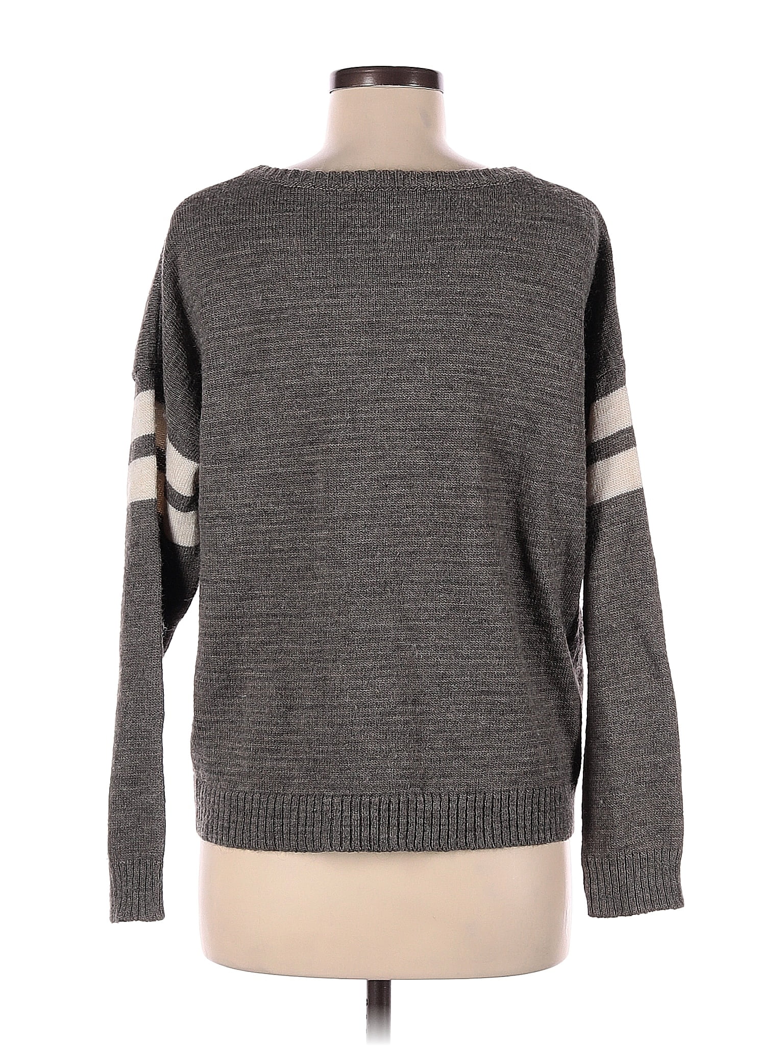 Brandy Melville Color Block Marled Gray Wool Cardigan One Size - 63% off
