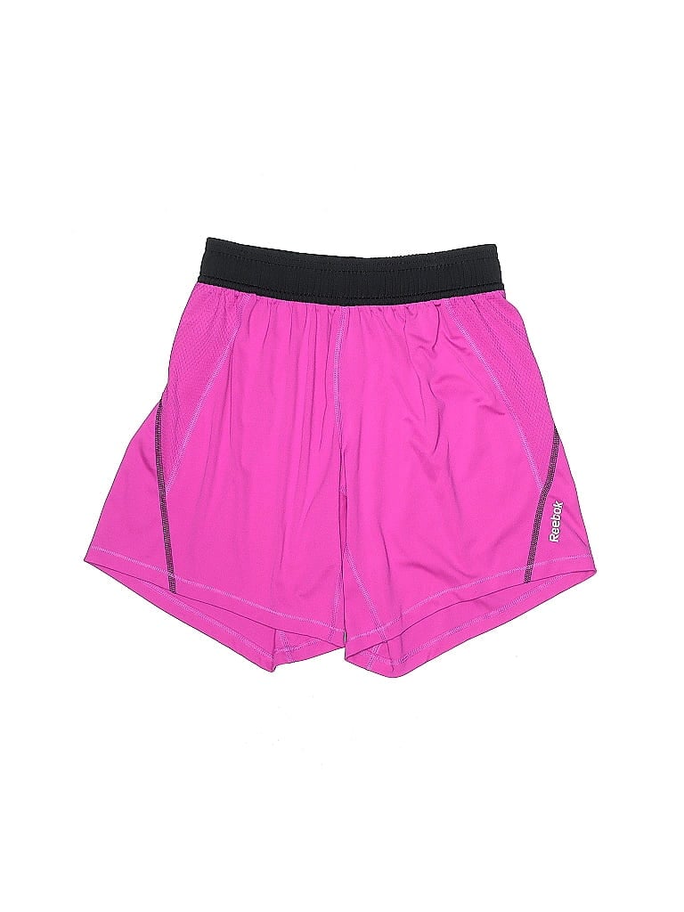 Reebok 100% Polyester Color Block Solid Pink Athletic Shorts Size XS - photo 1