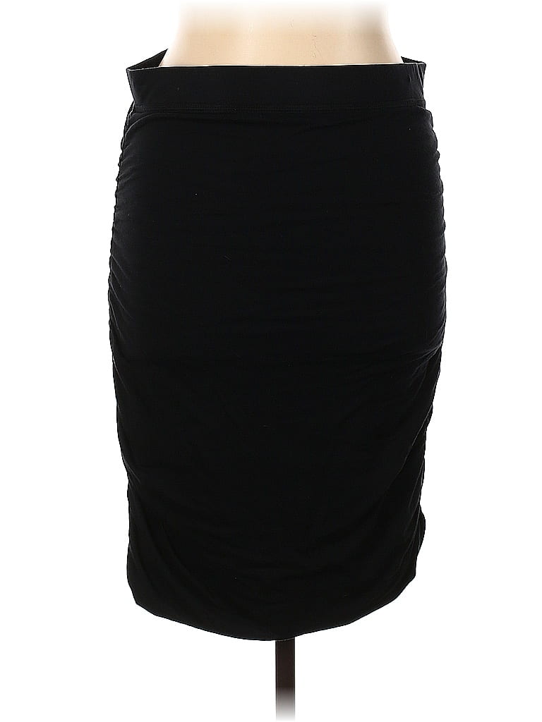 Splendid Solid Black Casual Skirt Size L - photo 1