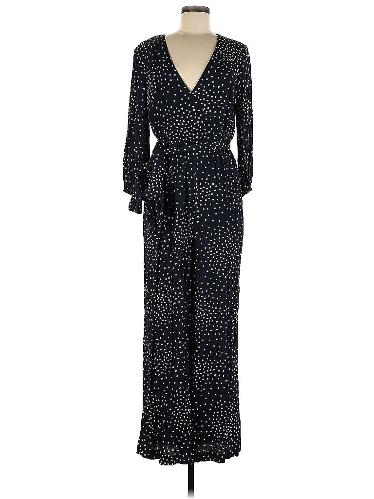 Taylor 100 Rayon Polka Dots Black Jumpsuit Size 10 75 Off Thredup