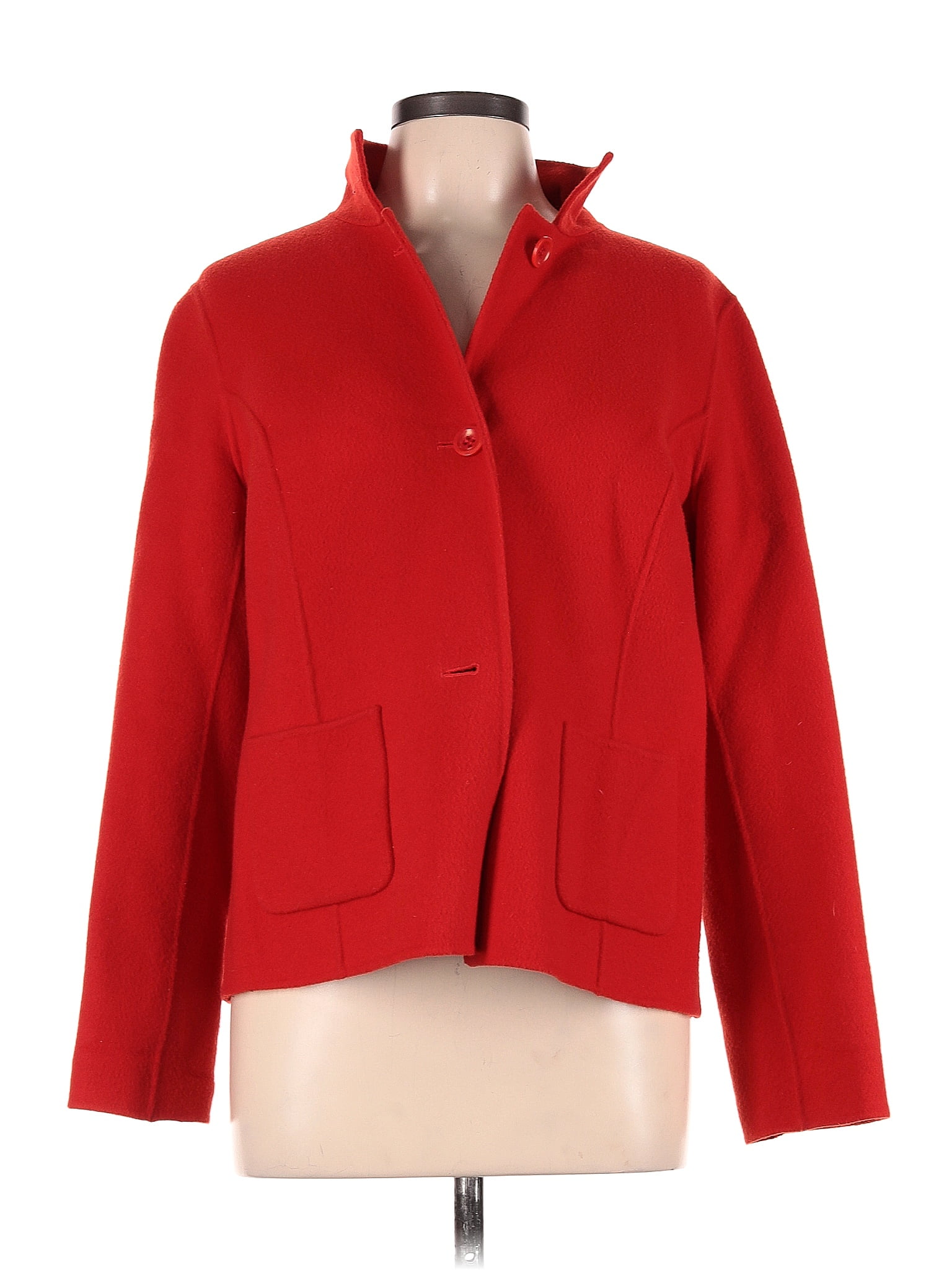 Talbots Solid Red Wool Blazer Size 8 - 75% off