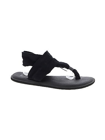 Sanuk Solid Black Sandals Size 10 - 54% off