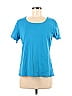 Karen Scott 100% Cotton Blue Short Sleeve T-Shirt Size M - photo 1