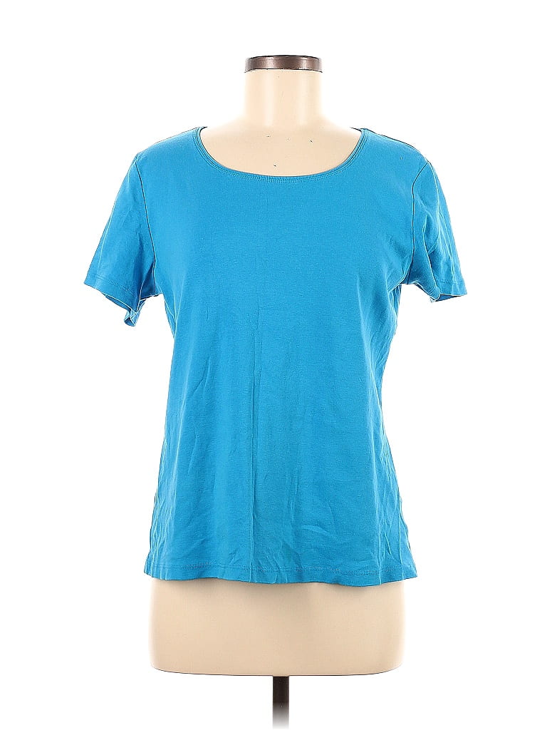 Karen Scott 100% Cotton Blue Short Sleeve T-Shirt Size M - photo 1