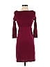 White House Black Market Solid Burgundy Casual Dress Size XXS - photo 1