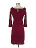White House Black Market Solid Burgundy Casual Dress Size XXS - photo 2