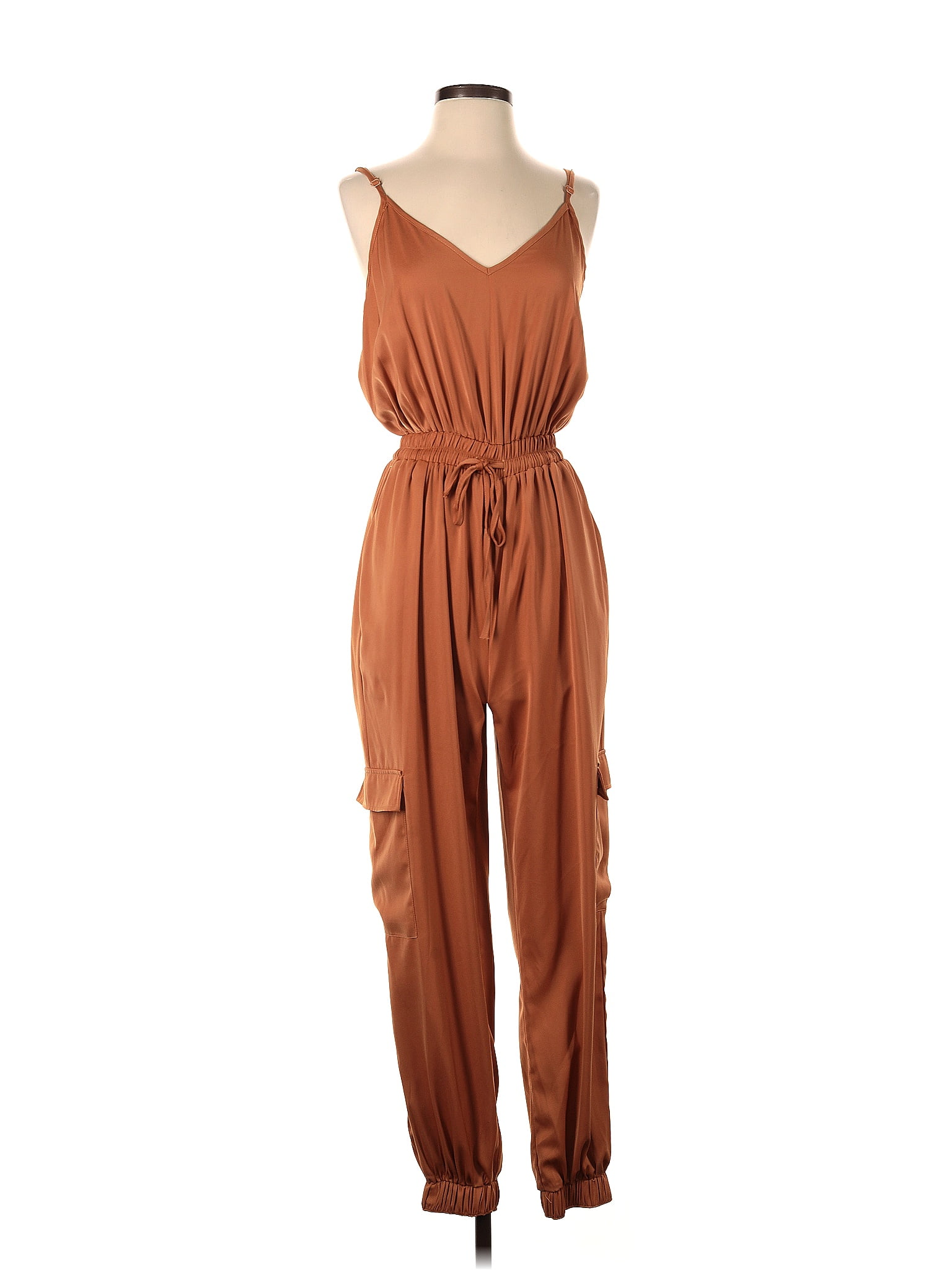 Strut & Bolt Solid Brown Jumpsuit Size S 69 off ThredUp