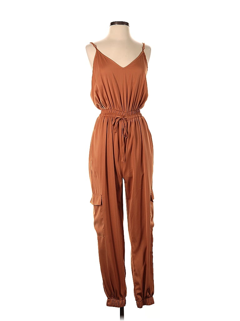Strut & Bolt Solid Brown Jumpsuit Size S 69 off ThredUp