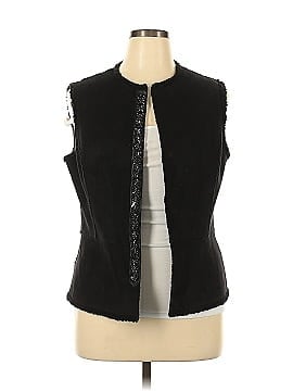 dana buchman black leather sleeveless top – styling fabulous consignment  boutique