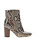 Sam Edelman Snake Print Brown Ankle Boots Size 6 - photo 1