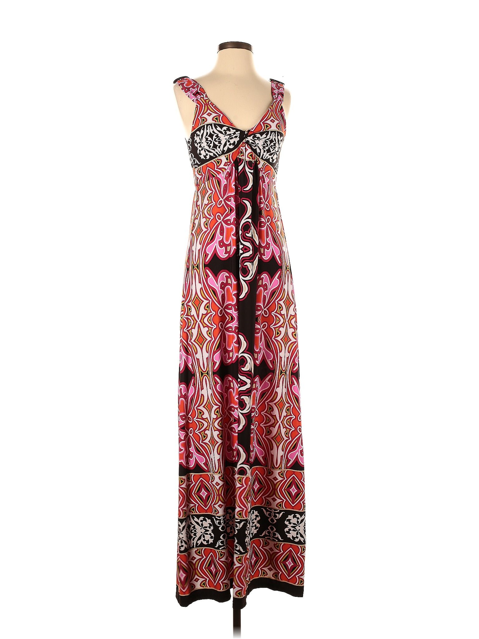 Elementz Paisley Baroque Print Red Casual Dress Size S 72 Off Thredup