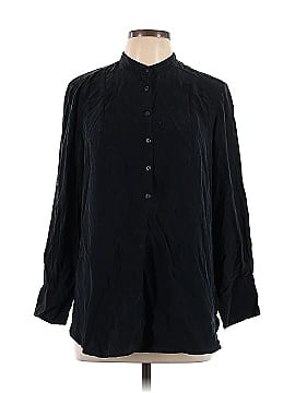 Kenneth Cole New York Long Sleeve Silk Top (view 1)