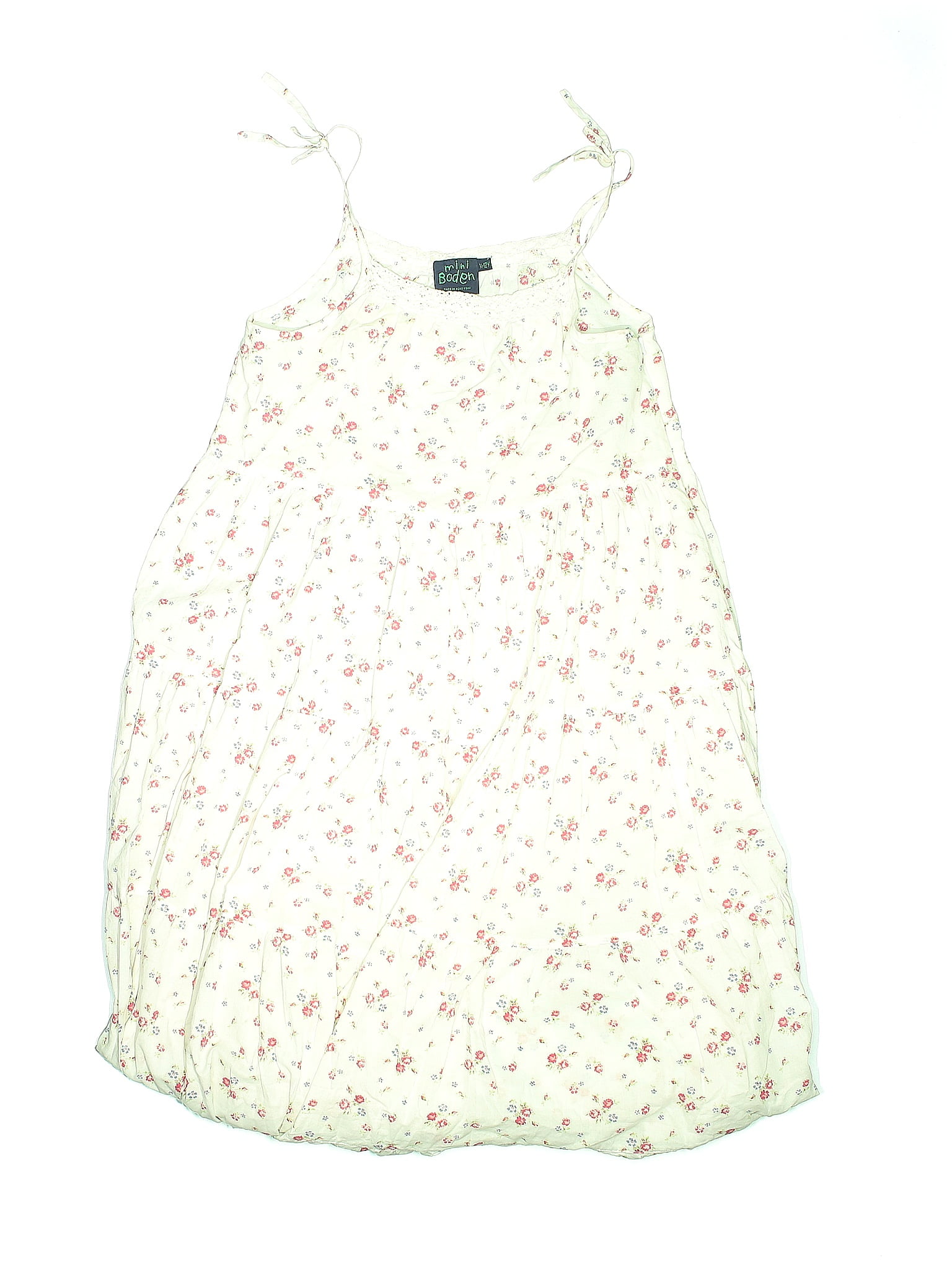 Mini Boden Floral Ivory White Dress Size 11 12 39 off ThredUp