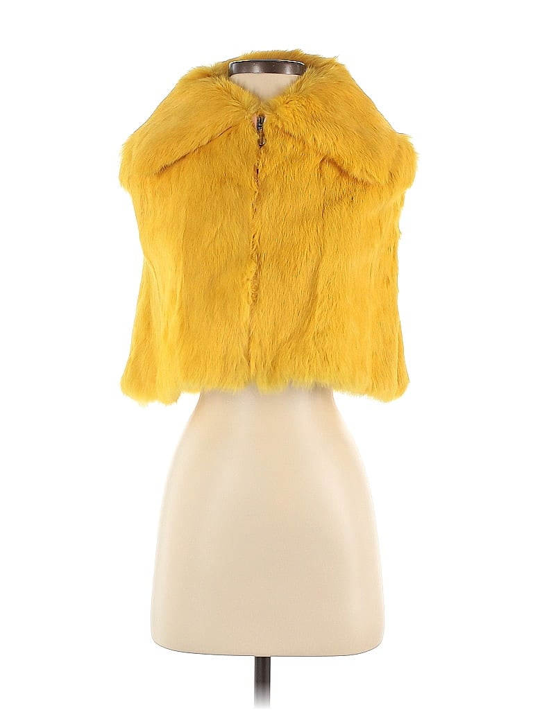 Juicy Couture Yellow Faux Fur Vest Size P - photo 1