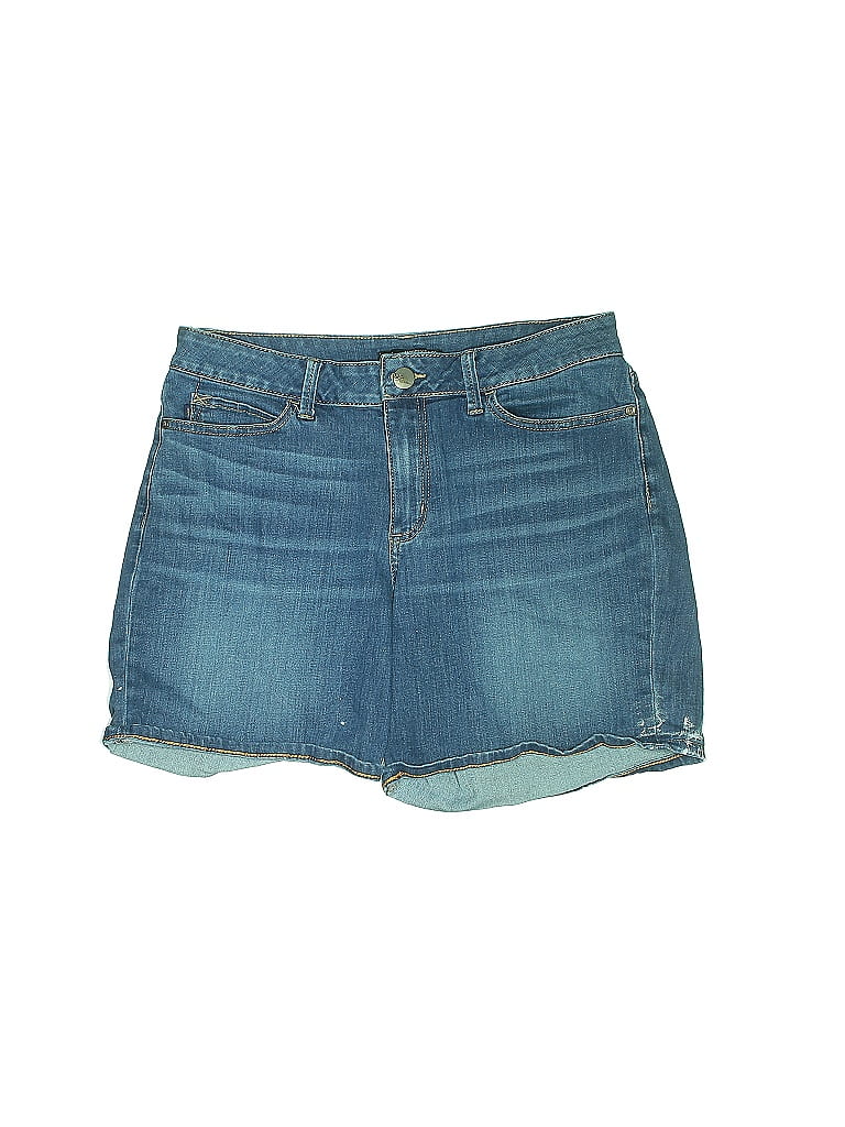 Lee Solid Blue Denim Shorts Size 14 58 Off Thredup