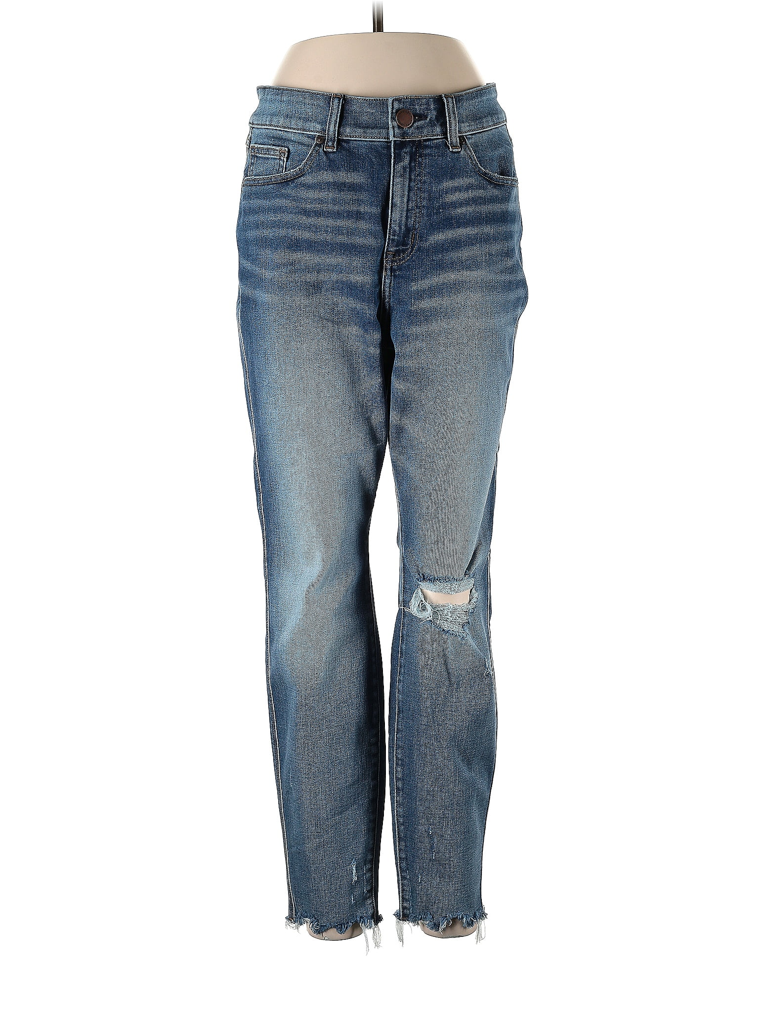 Lane Bryant Solid Blue Jeans Size 12 (Plus) 62 off ThredUp