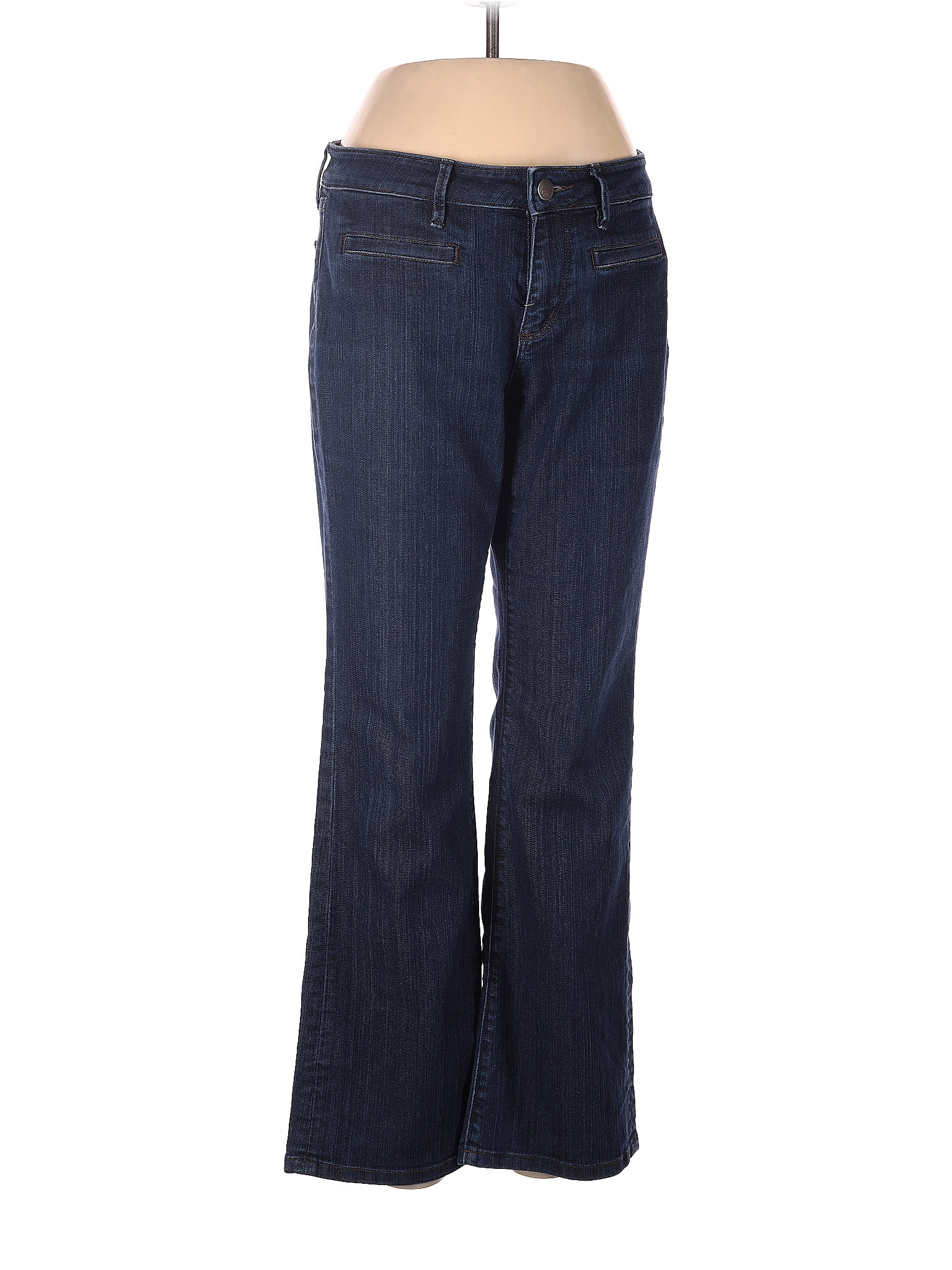 Ann Taylor LOFT Outlet Solid Blue Jeans Size 8 (Petite) - 50% off