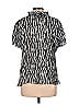 Bethany 100% Polyester Animal Print Silver Short Sleeve Blouse Size 12 - photo 2