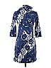 Barbara Gerwit Damask Paisley Batik Blue Casual Dress Size S - photo 2
