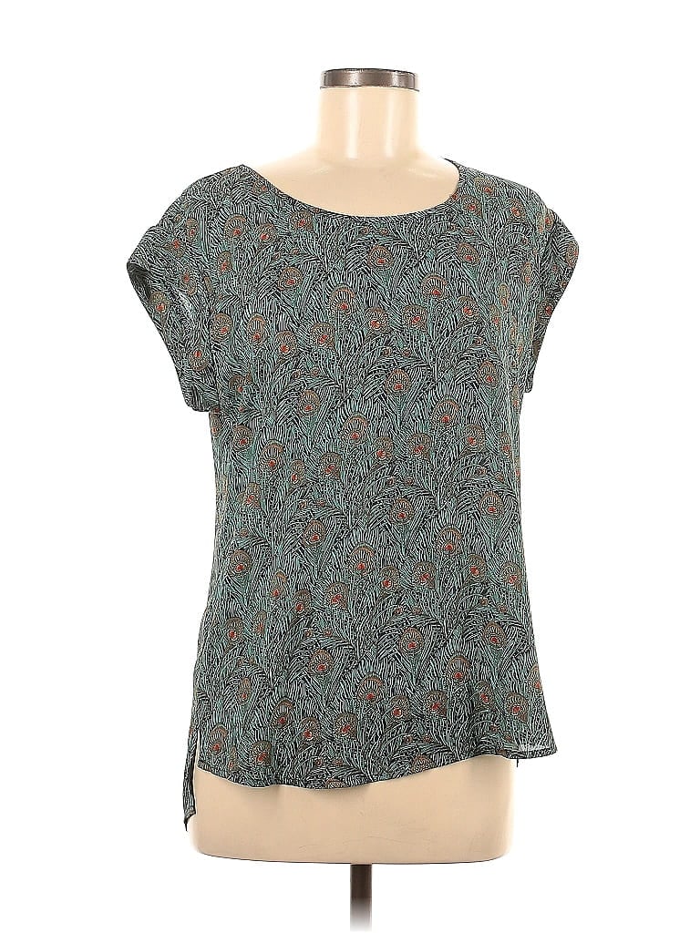 DR2 100% Polyester Teal Short Sleeve Blouse Size S - photo 1