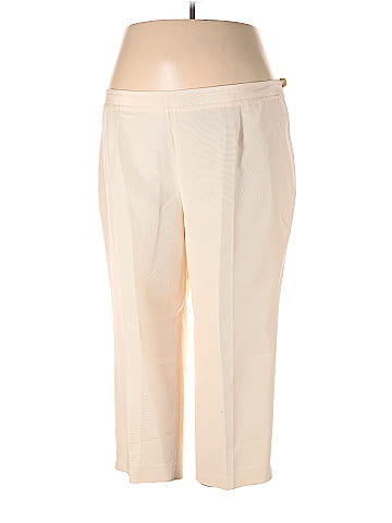 Talbots Solid Ivory Casual Pants Size 24W (Plus) - 77% off