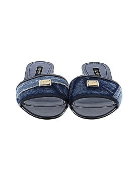 Dolce & Gabbana Denim Flat Sandals (view 2)