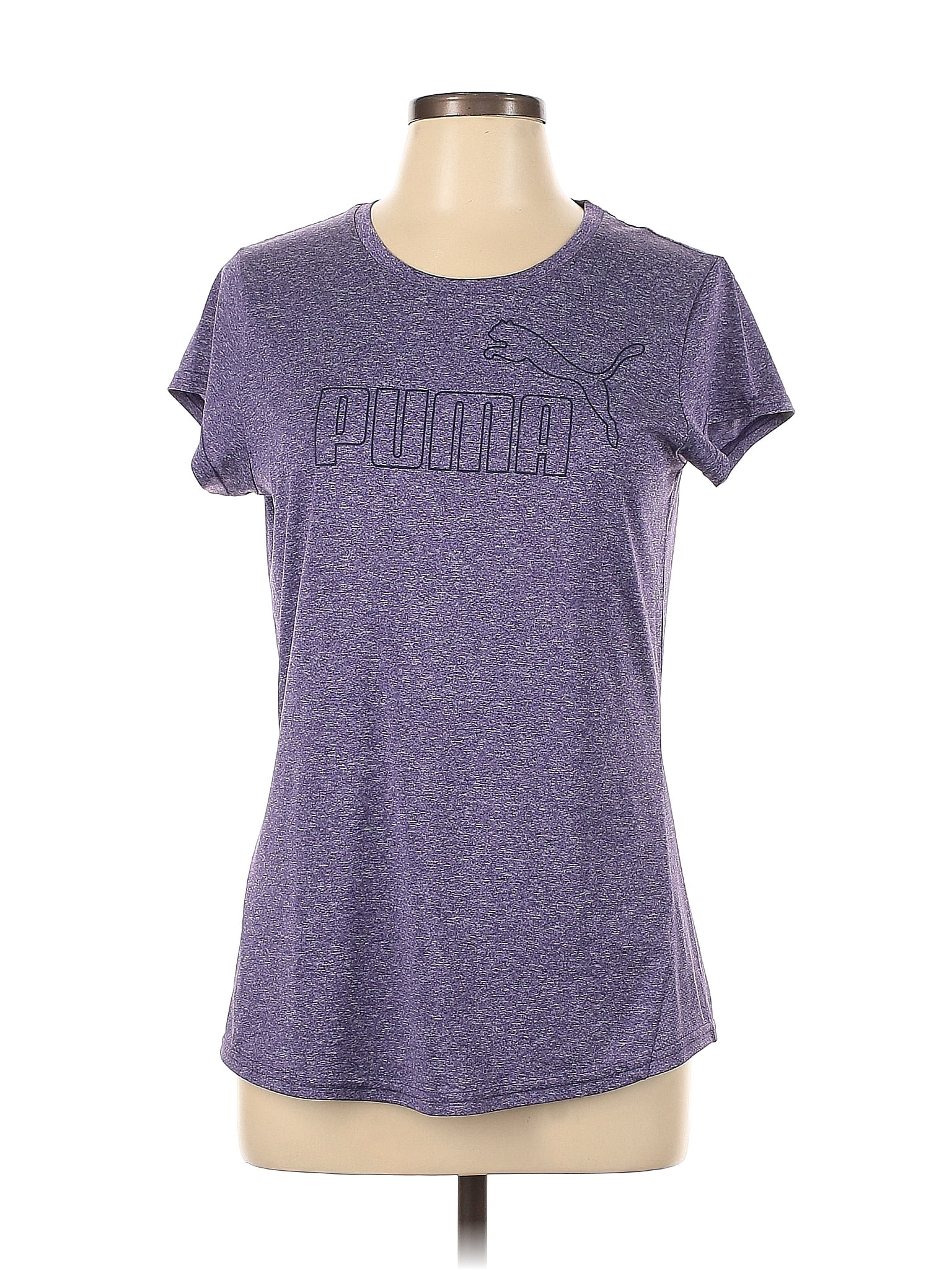 PUMA Womens Run Crew Neck Short Sleeve Athletic Running Athletic Tops  Comfort Technology - Purple, Purple, Xl