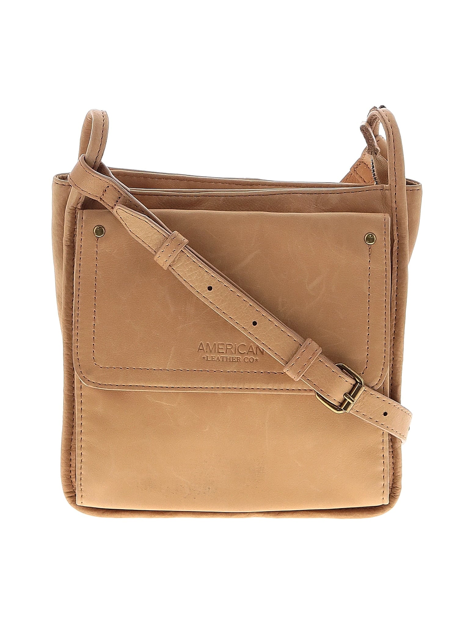 American Leather Co. Kansas Crossbody Bag - 100% Genuine Leather Purse For Women, Marina Blue, Multi-Pocket Sling Bag