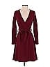 Sunny Girl Solid Burgundy Casual Dress Size S - photo 1