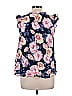 Old Navy Floral Blue Sleeveless Top Size L - photo 2