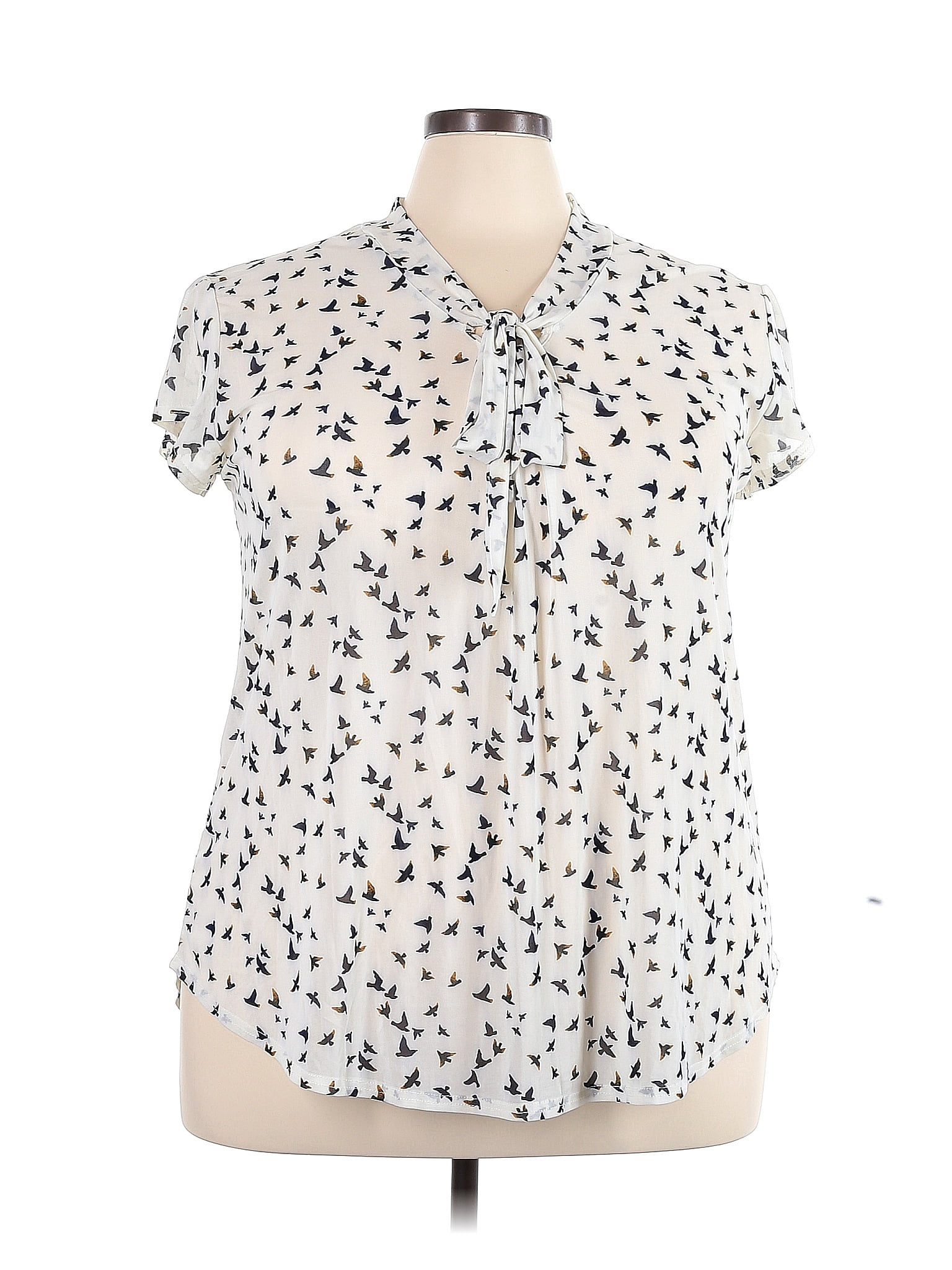 Siren Lily 100% Polyester Floral Motif Floral Hearts Stars Ivory Short ...