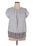 Gilli 100% Polyester Gray Short Sleeve Blouse Size XL - photo 1