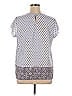 Gilli 100% Polyester Gray Short Sleeve Blouse Size XL - photo 2