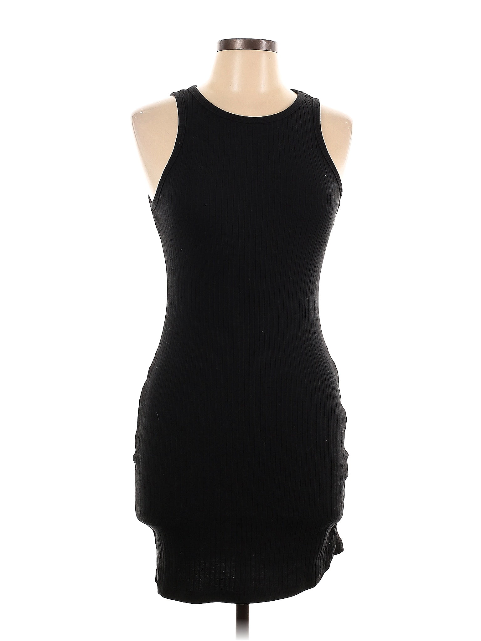 Shein Solid Black Casual Dress Size L 40 Off Thredup