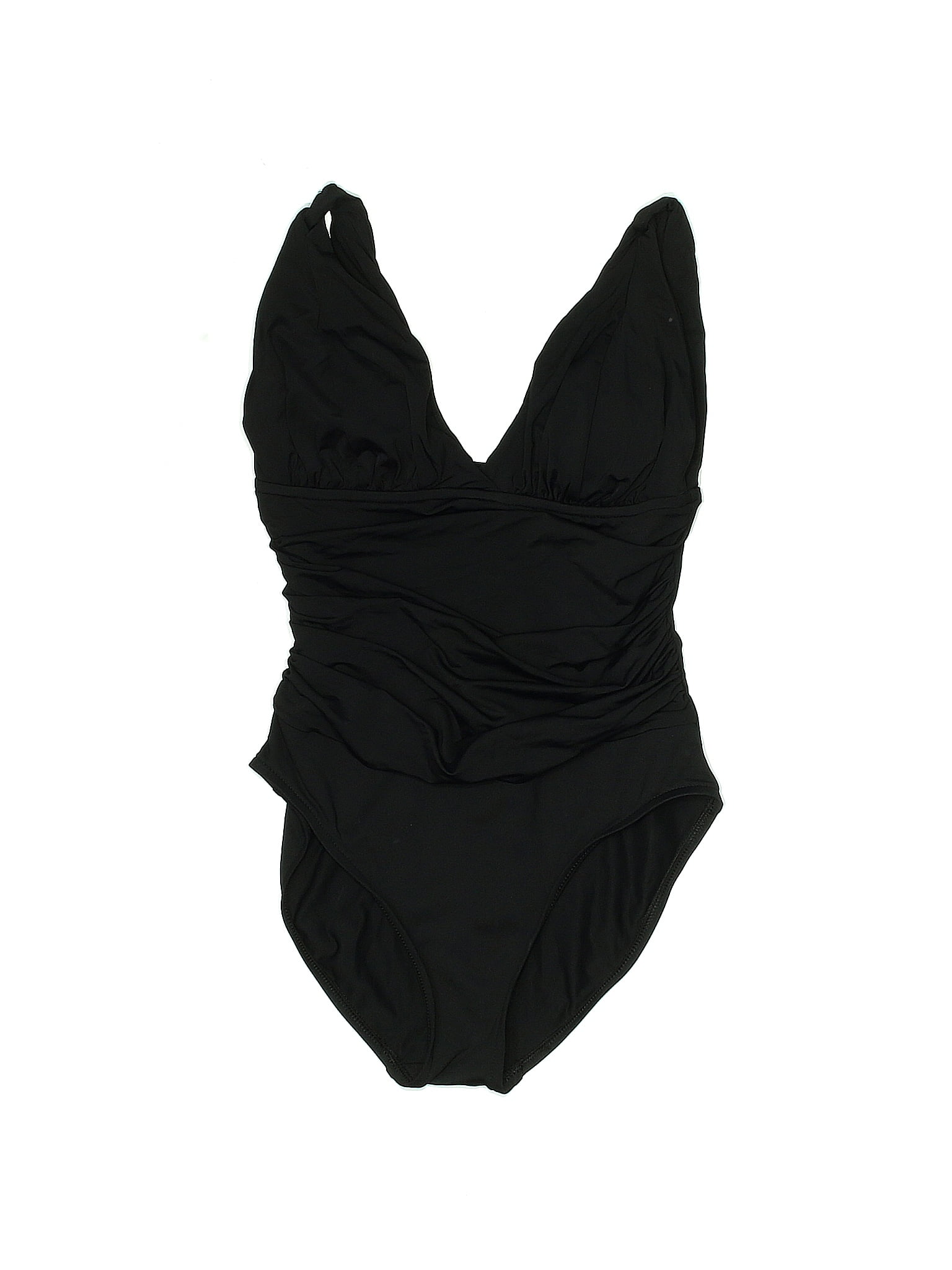 Ana Solid Black One Piece Swimsuit Size 6 50 Off Thredup 1757