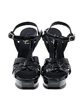 Yves Saint Laurent Patent Leather Tribute Platform Sandals (view 2)