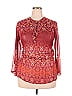 Desray 100% Polyester Red Long Sleeve Blouse Size 30 - photo 1