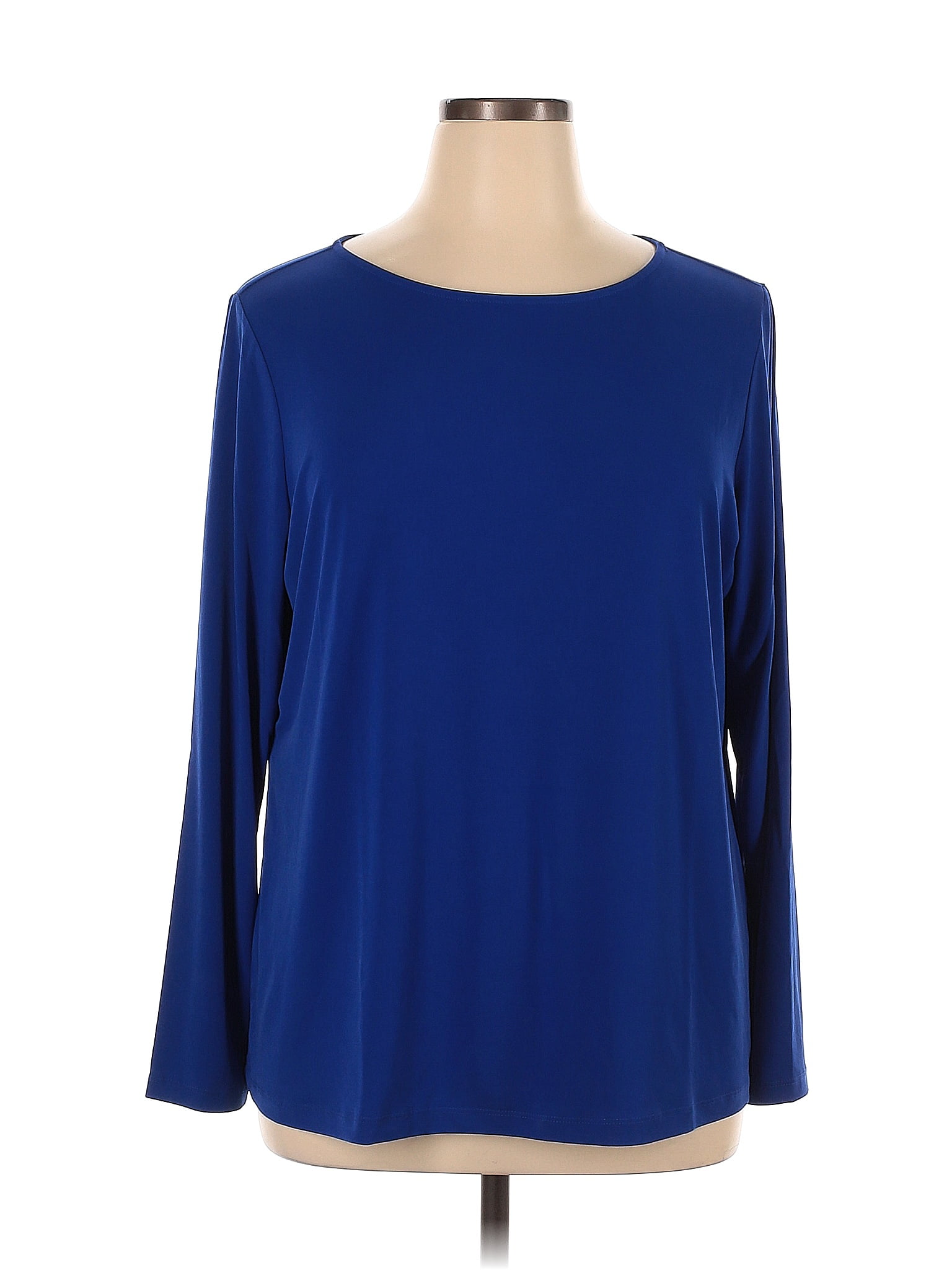 Susan Graver Blue Long Sleeve Top Size Xl 66 Off Thredup