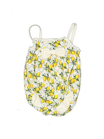 Janie and Jack Floral Yellow One Piece Swimsuit Size 6-12 mo - 52