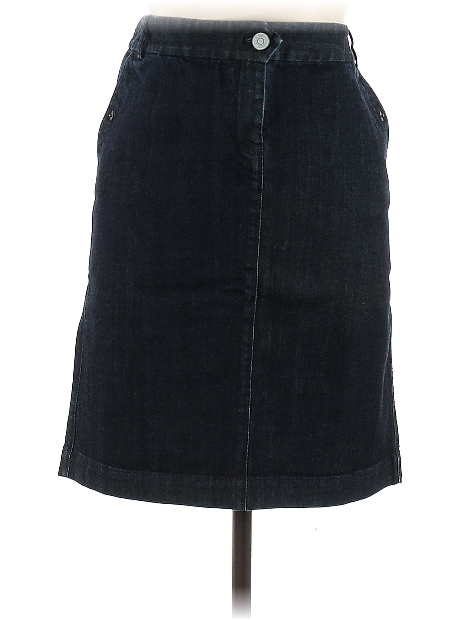 J.Crew Solid Blue Denim Skirt Size 10 - 75% off | ThredUp