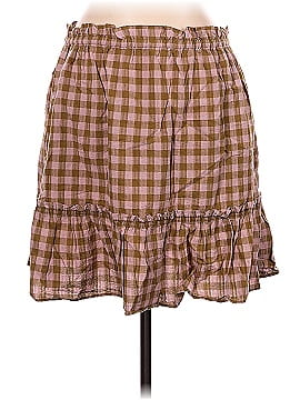 Madewell Pull-On Ruffle Tiered Mini Skirt in Gingham Seersucker (view 2)