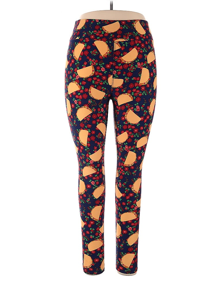 Lularoe Orange Leggings Size 1X (Tall & Curvy) (Plus) - 44% off