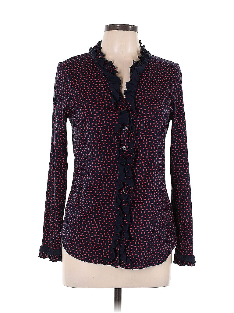 Blouse Manches Longues Boden à Pois - Taille 10 - Noire - Neuf Sans étiquettes - Parfaite Pour Le Bureau