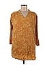 a.n.a. A New Approach 100% Rayon Gold Long Sleeve Blouse Size M - photo 1