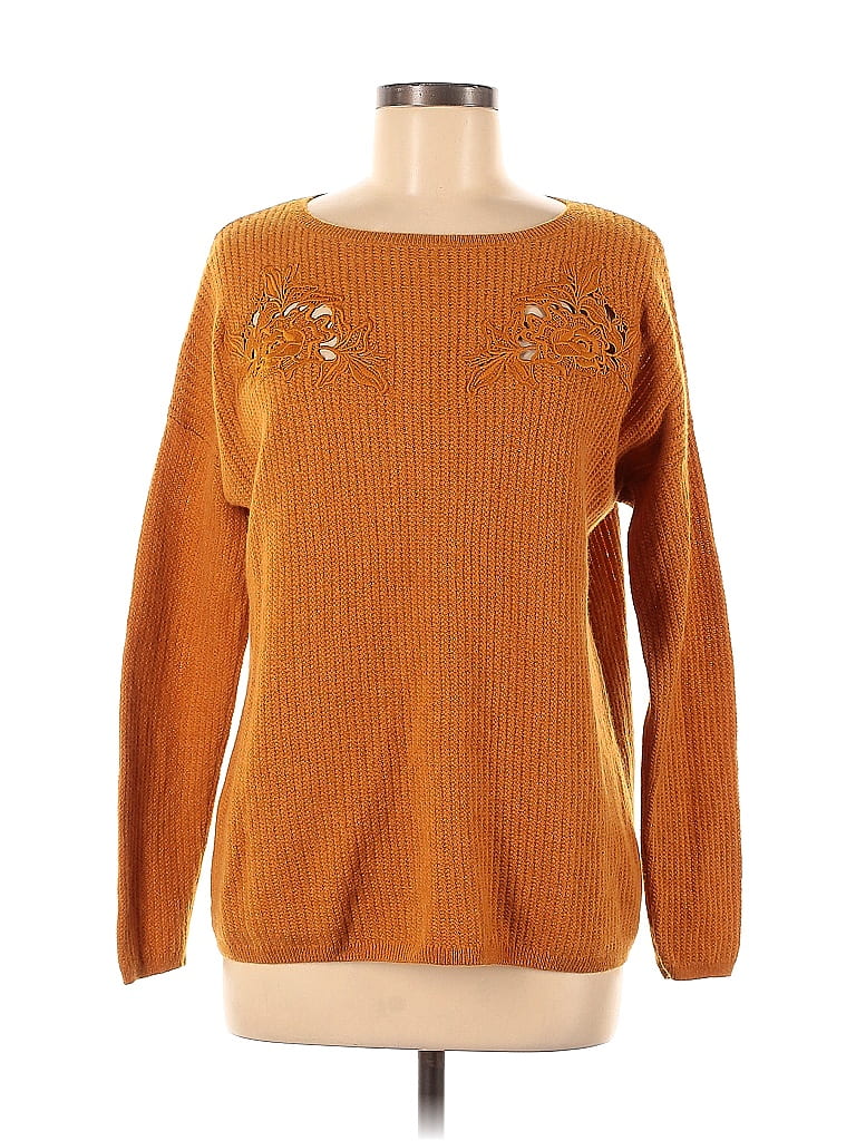 Hill 100 Cashmere Gold Cashmere Pullover Sweater Size M 75 off ThredUp