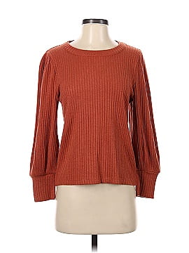 Madewell Brushed Rib Pleat-Sleeve Top (view 1)